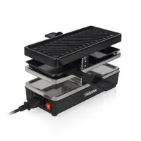 Tristar Erweiterbarer Racletteofen RA-2741 2 Personen - Anzahl Personen: 2 - Funktionen: Antihaftbeschichtung - Beleuchteter Ein-/Aus-Schalter - Grill - Grillplatte - Rutschfeste Füsse - Connect-System: Nein - Grillplatte: Metall - Pfännchenablage: Ja
