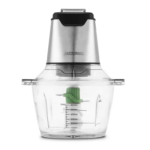 Gastroback Design Mini Chopper Plus 0.6 L 400 W Stainless steel, Transparent