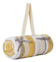 Urbanara Picknickdecke Tamina 180 x 120 cm - Sandgelb / Naturweiss - Breite: 120 cm - Material: Polyester - Baumwolle - Länge: 180 cm - Farbe: Gelb - Sportart: Outdoor