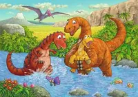 Ravensburger Puzzle Spielende Dinos - Motiv: Tiere - Altersempfehlung ab: 4 Jahren - Tiefe: 26 cm - Eigenschaften: Keine Eigenschaft - Zertifikate: Keine Zertifizierung - Breite: 18 cm