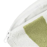 Kolma Necessaire Stripy 24 x 18.5 cm, Olive/Weiss - Gefüllt: Keine Angaben - Etui-Art: Etui - Detailfarbe: Olive Green - Weiss - Material: Baumwolle - PVC
