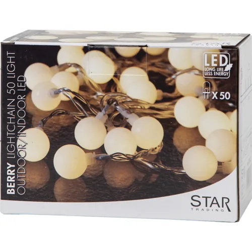 Star Trading Lichterkette Berry 735 cm, Weiss - Produkttyp: Lichterkette - Betriebsart: Netzbetrieb - Set-Typ: Starterset - Fernbedienung: Nein - Smart Home: Nicht kompatibel - Lichtfarbe: Warmweiss (WW)