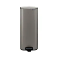 Brabantia Treteimer Bo 30 l, Platin - Fassungsvermögen: 30 l - Anzahl Behälter: 1 - Detailfarbe: Platin - Form: Eckig - Material: Stahl