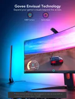 Govee Pro Gaming-Licht DreamView G1, RGBIC, WiFi - Lampensockel: LED fest verbaut - Farbtemperatur Kelvin: Keine Angabe - Aussenanwendung: Nein - Gesamtleistung: 36 W - Leuchten Kategorie: Starterset - Lichtfarbe: RGBIC - farbig (IC-Chip)