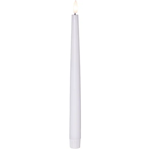 Star Trading LED-Stabkerzen Set Flamme Slim, 2 Stück, Weiss - Betriebsart: Batteriebetrieb - Fernbedienung: Ja - Aussenanwendung: Nein - Höhe: 28.5 cm - Timerfunktion: Ja - Set: Ja