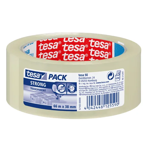 TESA Verpackungsband 38mmx66m 571650000 transparent