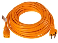 FURBER.power Netzkabel C13-T12 10 m Orange - Anzahl Leiter: 3 - Detailfarbe: Orange - Kinderschutz: Ja - Steckereigenschaften: Angespritzt - Steckertyp Ausgang: C13 - Leiterquerschnitt: 1 mm²