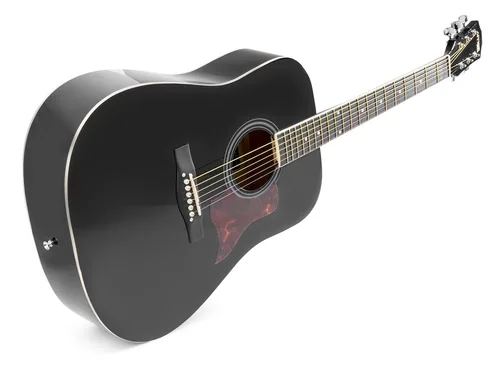 MAX Westerngitarre SoloJam Set Schwarz - Griffbrett: Palisander - Decke: Linde - Decke massiv: Nein - Gitarrengrösse: 4/4 - Mensur: 65 cm - Ausführung: Rechtshänder