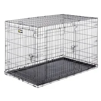 ferplast Transportbox Dog-Inn-120, faltbare Metallbox - Breite: 123.8 cm - Höhe: 81.2 cm - Tiefe: 76.2 cm - Detailfarbe: Schwarz - Produkttyp: Transportbox - Tierart: Hund