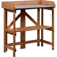 dobar Pflanzentisch faltbar mit Ablage - Material: Holz - Kiefernholz - Breite: 85 cm - Höhe: 89 cm - Tiefe: 44 cm