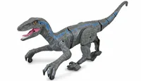 Amewi RC Dinosaurier Velociraptor, Grau RTR - Detailfarbe: Grau - Altersempfehlung ab: 6 Jahren - Benötigt zur Fertigstellung: Kein weiteres Zubehör nötig - Kapazität Wattstunden: 4.44 Wh - Modelltyp: Tier