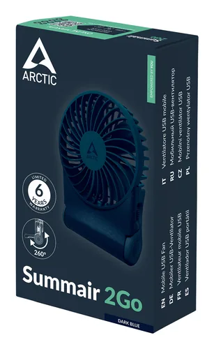 ARCTIC Summair 2Go - Powerful Handheld Fan with Extra-Long Battery Life