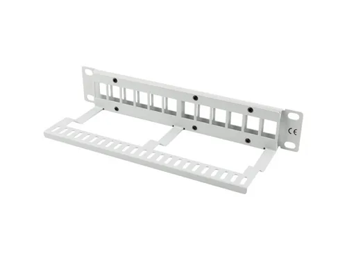 LANBERG 10 Patchpanel Blank 1U 12-Port Keystone Organizer g