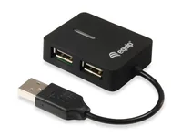 Equip 4-Port USB-A2.0-Hub->4xUSB-A 2.0 Reiseversion 480Mbps