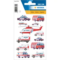 Herma Stickers Motivsticker Blaulicht Fahrzeuge, 3 Blatt - Motiv: Cars