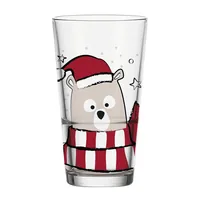 LEONARDO Trinkglas Eisbär 6 x 330 ml, Transparent - Materialtyp: Glas - Material: Kalk-Natron-Glas - Polyethylen (PE) - Produkttyp: Tasse - Detailfarbe: Mehrfarbig