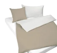 Nobilium Duvetbezug Mia 160 x 210 cm, Ivory/Taupe - Eigenschaften: Keine Eigenschaft - Zertifikate: Keine Zertifizierung - Grösse: 160 x 210 cm - Motiv: Ohne Motiv - Detailfarbe: Taupe - Verschlusstyp: Reissverschluss