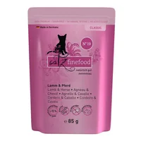 catz finefood Nassfutter No.19 Lamm & Pferd, 85 g - Tierbedürfnis: Verdauung - Magen & Darm - Geschmacksrichtung: Lamm - Pferd - Zertifikate: Keine Zertifizierung - Fleischsorte: Pferd - Lamm - Packungsgrösse: 85 g - Futtereigenschaft: Getreidefrei - Ohne