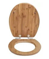 diaqua® Toilettensitz Lyon mit Absenkautomatik, Braun - Breite: 37.8 cm - Länge: 47 cm - Detailfarbe: Braun