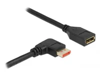 Delock Verlängerungskabel Rechts gewinkelt DisplayPort, 1 m - Kabeltyp: Verlängerungskabel - Videoanschluss Seite A: DisplayPort - Videoanschluss Seite B: DisplayPort - Detailfarbe: Schwarz - Kabellänge: 1 m - Display Port Standard: 1.4