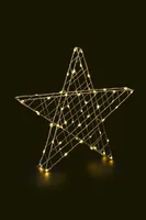 STT Tischdeko Svenja Star 3D Stern, 40 cm, Gold - Betriebsart: Batteriebetrieb - Fernbedienung: Nein - Aussenanwendung: Nein - Anwendzungszweck: Hängend - Timerfunktion: Ja - Set: Nein