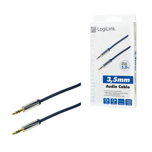 LogiLink 3.5mm - 3.5mm 5m audio cable Blue