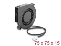 DELOCK RadiallüfterLüftergebläse 12V DC 75x75x15mm 3 Pin