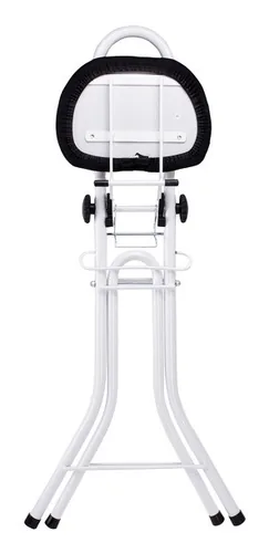 MSV Bügelstuhl Weiss - Breite: 43 cm - Höhe: 97 cm - Tiefe: 620 mm - Material: Stahl