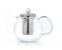 Creano Teekanne 0.85 l, Transparent - Material: Borosilikatglas - Detailfarbe: Transparent - Filtertyp: Edelstahlfilter - Fassungsvermögen: 0.85 l - Kompatible Kochfelder: Manuell - nicht für Kochfelder
