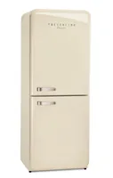 Trisa Kühl-Gefrierkombination Frescolino Classic Creme, Rechts - Energieeffizienzklasse EnEV 2020: D - Bauart: Freistehend - Einbaunormen: Keine - Nutzinhalt Kühlen: 250 l - Gefrierfach Klassifizierung: 4 Sterne - Nutzinhalt Gefrieren: 151 l