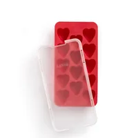 Lékué Eiswürfelform Herz Rot - Produkttyp: Eiswürfelbox - Eiswürfelform - Eiswürfelform: Eckig - Materialtyp: Kunststoff - Material: Kunststoff - Detailfarbe: Rot - Anzahl Eiswürfel: 14