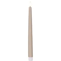 Star Trading LED-Stabkerzen Set Flamme Slim, 2 Stück, Beige - Betriebsart: Batteriebetrieb - Fernbedienung: Ja - Aussenanwendung: Nein - Höhe: 28.5 cm - Timerfunktion: Ja - Set: Ja