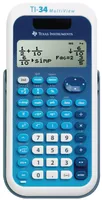 Texas Instruments Taschenrechner TI-34MV - Typ: Taschenrechner - Wissenschaftlicher Rechner - Stromversorgung: Batteriebetrieb - Detailfarbe: Blau - Displaytyp: LCD - Programmierbar: Nein - Anzahl Zeilen: 4 ×