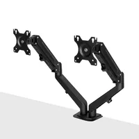 LINDY Dual Mount Desktop Gasfederarm - Schwarz