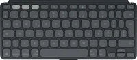 Logitech Tastatur Keys-To-Go 2 Apple Graphite - Tastatur Typ: Mobile - Tastaturlayout: QWERTZ (CH) - Tastatur Features: Hotkeys - Medientasten - Easy Switch - Keyboard Tasten: Chiclet (Notebook) - Detailfarbe: Graphit - Schwarz - Ziffernblock: Nein