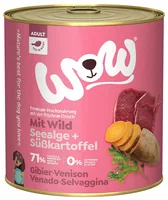 WOW Nassfutter Adult Wild, 800 g - Tierbedürfnis: Kein besonderes Bedürfnis - Geschmacksrichtung: Wild - Zertifikate: Keine Zertifizierung - Fleischsorte: Wild - Futtereigenschaft: Ohne künstliche Zusätze - Glutenfrei - Hoher Fleischanteil - Ohne Zuckerzu