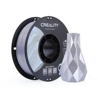 Creality Filament PLA, Silk Silber, 1.75 mm, 1 kg - Material: PLA (Polylactid Acid) - Detailfarbe: Silber - Gewicht: 1 kg - Durchmesser: 1.75 mm - Materialeigenschaften: Silk