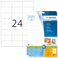 HERMA Universal-Etiketten Premium, 7 x 3.6 cm, 600 Etiketten - Klebehaftung: Permanent - Drucker Kompatibilität: Laser - Inkjet - Anzahl Blatt: 25 × - Papierformat: A4 - Anzahl Etiketten: 600 - Etikettengrösse: 70 x 36 mm