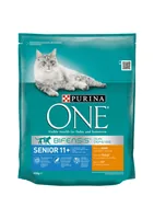 Purina ONE Trockenfutter Senior Huhn & Vollkorn, 800 g - Tierbedürfnis: Knochen & Knorpel - Gelenke & Beweglichkeit - Geschmacksrichtung: Geflügel - Zertifikate: Keine Zertifizierung - Fleischsorte: Huhn - Packungsgrösse: 0.8 kg - Futtereigenschaft: Keine