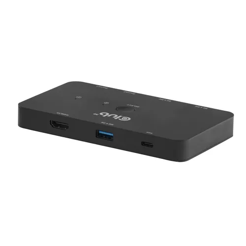 Club3D KVM Switch 4K60Hz 2x USB-C> HDMI3xUSBUSB-C 100W PD