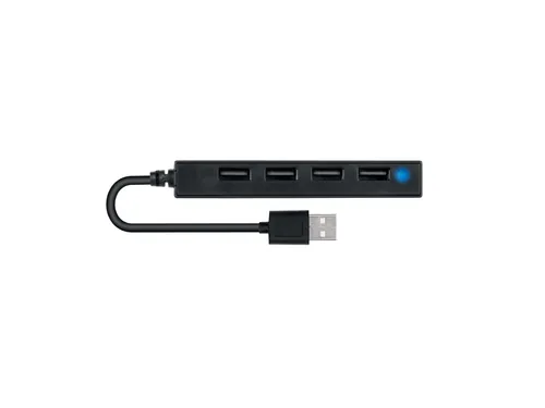 CONCEPTRONIC 4-Port Hub USB-A2.0->4xA2.0 schlank o.Netz. sw