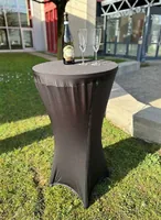 Dameco Stehtisch-Husse 60 cm/65 cm x 120 cm, Schwarz - Material: Polyester (PES) - Eigenschaften: Keine Eigenschaft - Breite: 65 cm - 60 cm - Länge: 120 cm - Motiv: Ohne Motiv - Detailfarbe: Schwarz