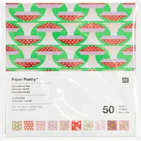 Rico Design Bastelpapier Bastelblock Origami 50 Blatt, 15 x 15 cm - Papierformat: 15 x 15 cm - Selbstklebend: Nein - Papierfarbe: Mehrfarbig - Papiertyp: Bastelpapier - Mediengewicht: 70 g/m² - Verpackungseinheit: 50 Stück