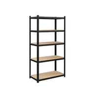 Songmics Regal 200 x 100 cm, MDF - Eigenschaften: Keine Eigenschaft - Zertifikate: Keine Zertifizierung - Breite: 100 cm - Höhe: 200 cm - Tiefe: 50 cm - Detailfarbe: Nature - Schwarz