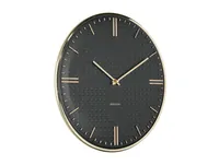 KARLSSON Wanduhr Riqueza 35 cm, Schwarz - Uhrtyp: Analog - Betriebsart: Batteriebetrieb - Funksignal: Nein - Funktionen: Zeit - Form: Rund - Detailfarbe: Schwarz