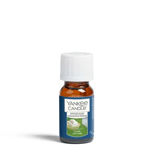 Yankee Candle Duftöl Clean Cotton 10 ml - Duft: Rose - Bergamotte - Zedernholz - Maiglöckchen - Vetiver - Moschus - Set: Nein