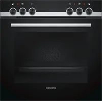 Siemens Einbauherd HE510ABS2 Schwarz A - Einbaunormen: EU 60 - Funktionen: Heissluft - Grill - Umluft - Ober-/Unterhitze - Ausstattung: Schnellaufheizung - Breite: 59.4 cm - Höhe: 59.5 cm - Tiefe: 54.8 cm