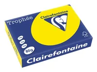 Clairefontaine Trophée A4, Neongelb, 80 g/m²,500 - Geeignet für Drucker: Universal - Grammatur: 80 g/m² - Papiertyp: Kopierpapier - Materialeigenschaften: Keine Angaben - Verpackungseinheit: 500 Stück - Papierformat: A4