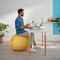 Leitz Sitzball Ergo Cosy Active Gelb - Material: Polyester - Belastbarkeit: 100 kg - Sitzhöhe: 65 cm