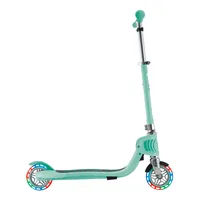 GLOBBER Scooter Flow Foldable Junior Mint - Altersempfehlung ab: 3 Jahren - Ausstattung: Höhenverstellbarer Lenker - Leuchträder - Reifentyp:  Kunststoffreifen - Eigenschaften: Keine Eigenschaft - Zertifikate: Keine Zertifizierung - Belastbarkeit: 50 kg